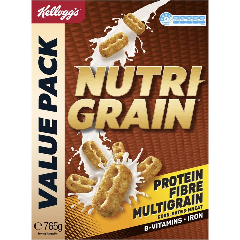 Kelloggs Nutri Grain Protein Breakfast Cereal Family Value Pack 765g