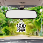 With God Anything Is Possible Ocean Scent Car Air Freshener