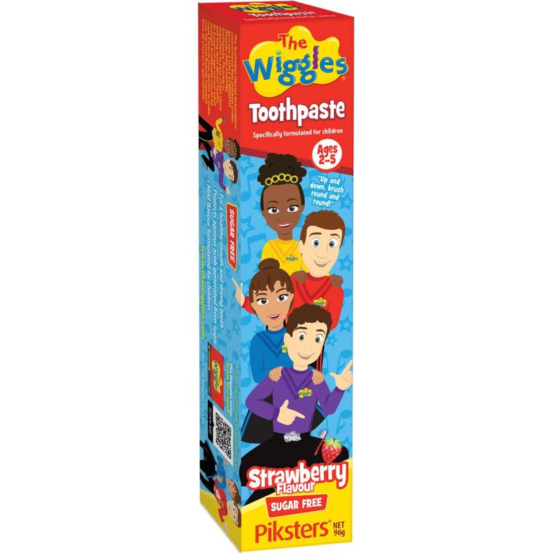 Piksters The Wiggles Kids Toothpaste Strawberry Flavour Sugar Free 96g