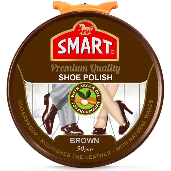 Smart Premium Quality Shoe Polish Brown 50g