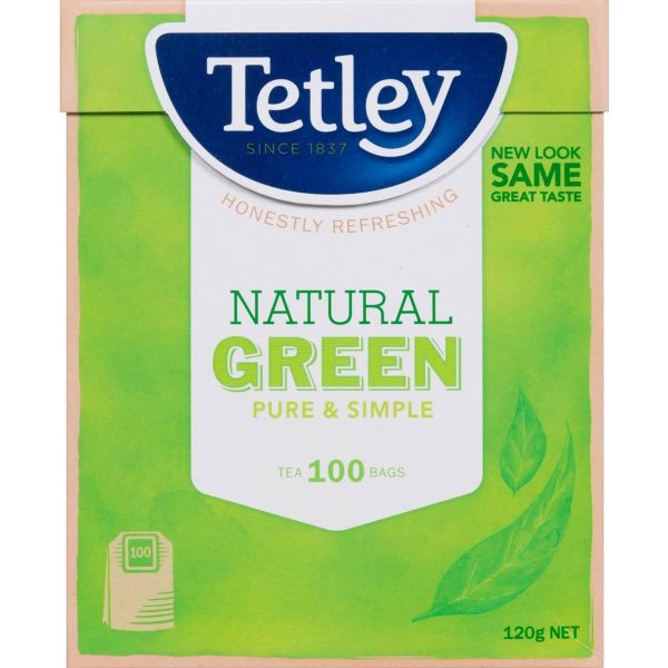 Tetley Natural Green Tea Bags 100 Pack