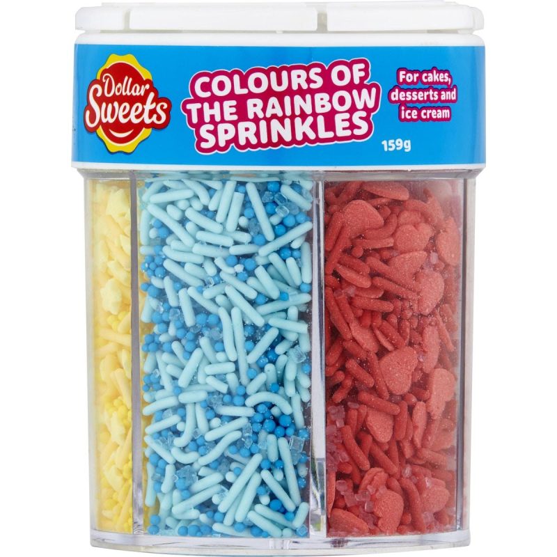 Dollar Sweets Colours Of The Rainbow Cake Sprinkles Candy 159g