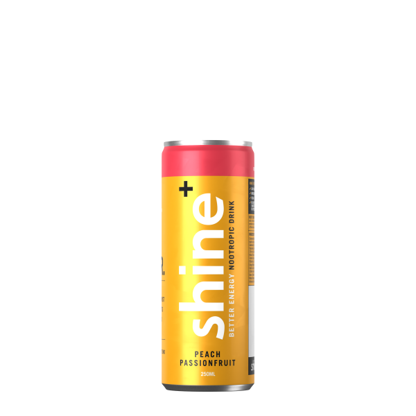 Shine Naturally Zero Sugar Peach Passionfruit Energy Drink Can 250ml