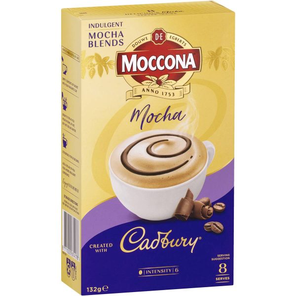 Moccona Coffee Cadbury Mocha Sachets 8 Pack