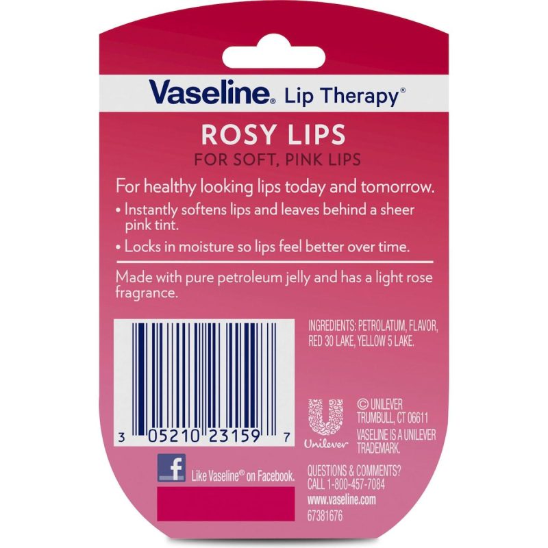 Vaseline Lip Therapy Rosy Lips Lib Balm Tub 7g