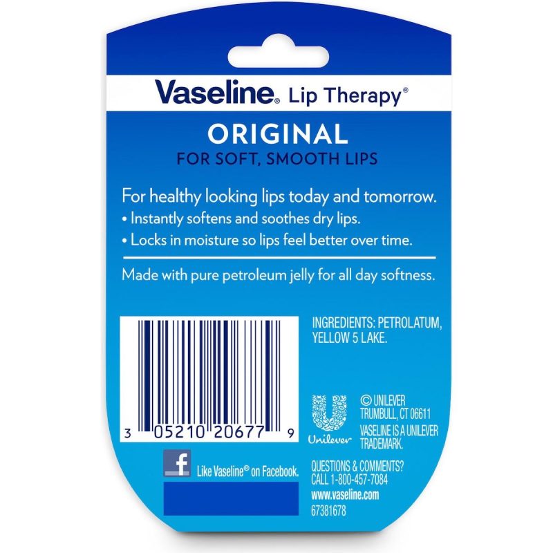 Vaseline Lip Therapy Original Lib Balm Tub 7g