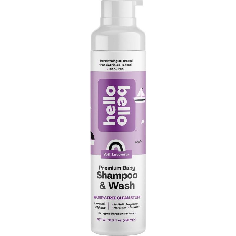 Hello Bello Premium Baby Shampoo and Wash Soft Lavender 296ml
