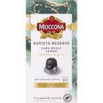 Moccona Barista Reserve Dark Roast Lungo Coffee Pods Capsules 10 Pack