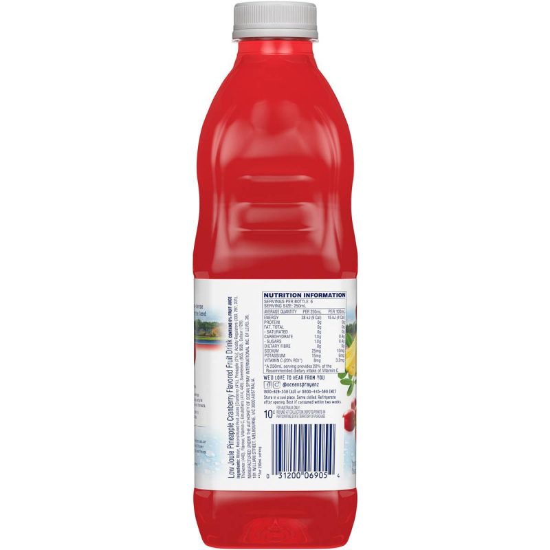 Ocean Spray Low Sugar Pineapple Cranberry Juice Drink 1.5L