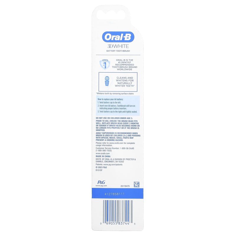 Oral B 3D White Electric Battery Toothbrush