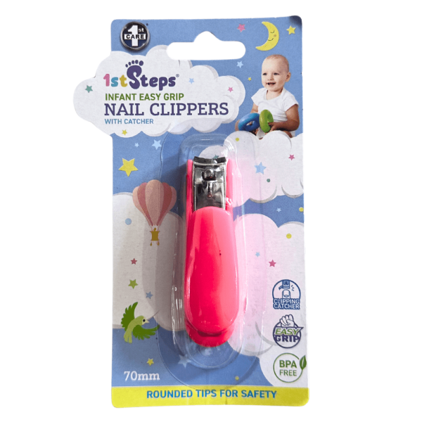 Baby Nail Clippers Infant Easy Grip for Kids - Pink