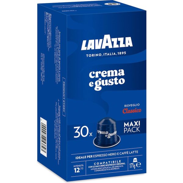 Lavazza Crema E Gusto Classico Coffee Pods Capsules 30 Pack