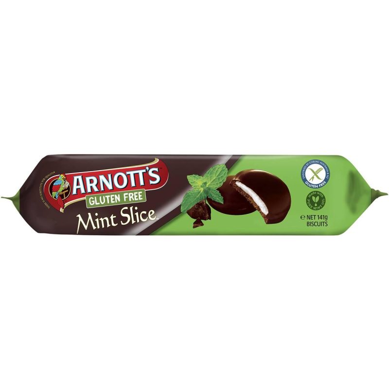 Arnotts Mint Slice Gluten Free Chocolate Biscuits 200g