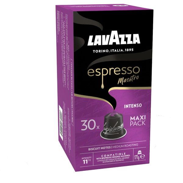 Lavazza Espresso Intenso Coffee Pods Capsules 30 Pack