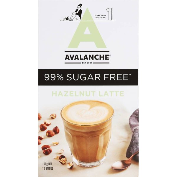 Avalanche Sugar Free Hazelnut Latte Sachets 10 Pack