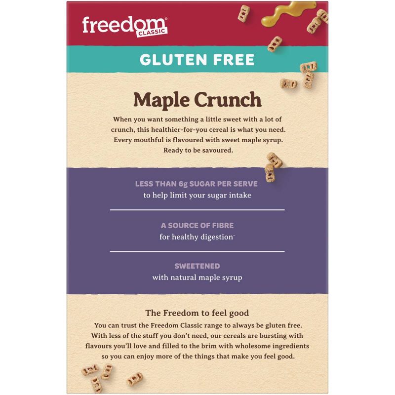 Freedom Maple Crunch Gluten Free GF Breakfast Cereal 360g
