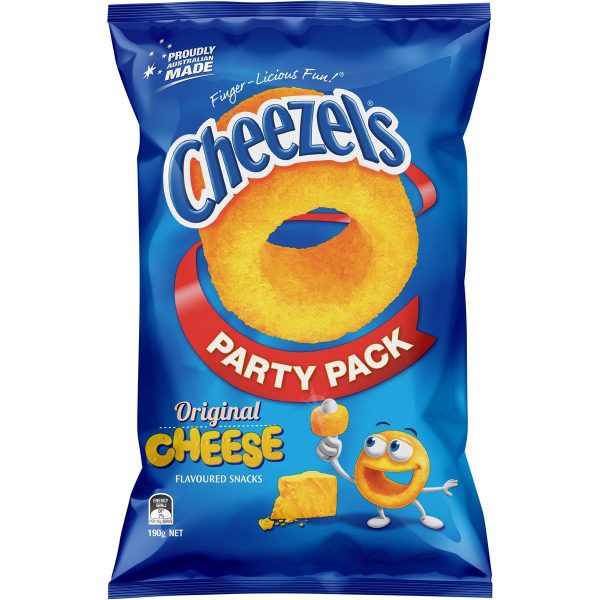 Cheezels Original Cheese Chips Snack Party Pack 190g