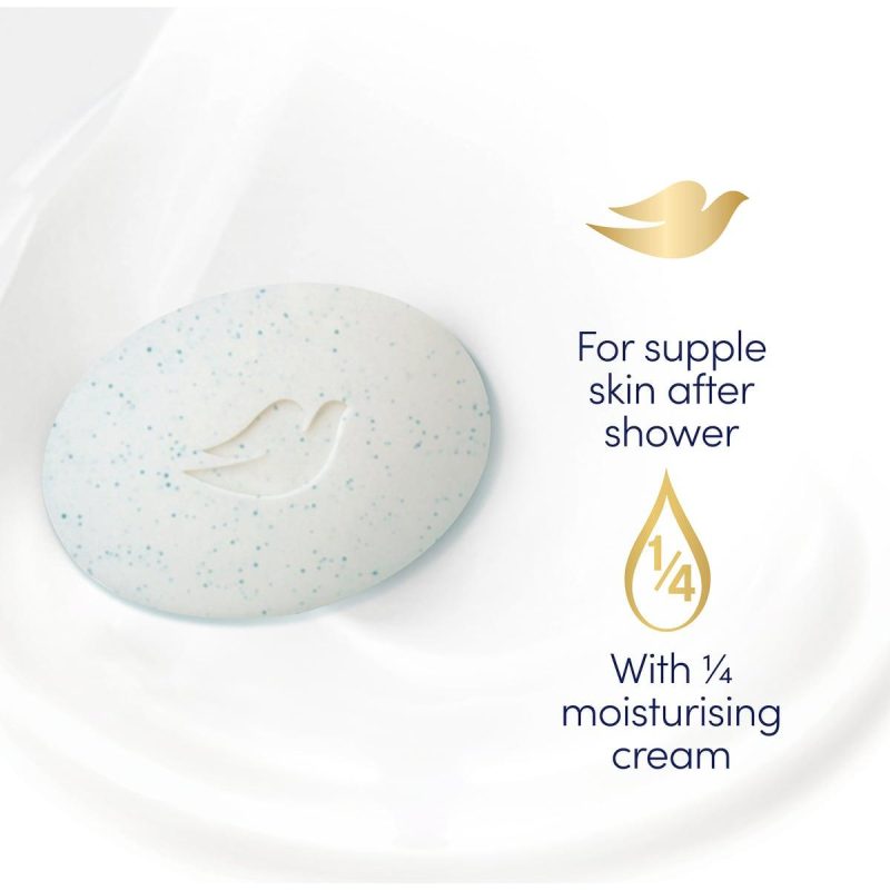 Dove Gentle Exfoliating Beauty Cream Soap Bar 90g X 4 Bars