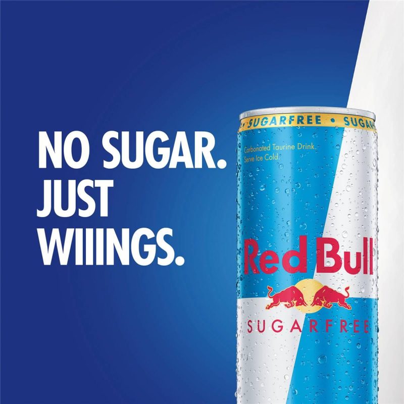 Red Bull Energy Drink Sugar Free Can 250ml X 4 Pack