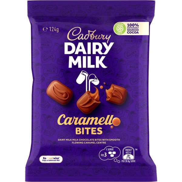 Cadbury Dairy Milk Caramel Bites Chocolate Pieces Pack 124g