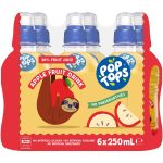 Pop Tops Apple Fruit Drink Kids Lunch Box Bottles 250ml X 6 Pack