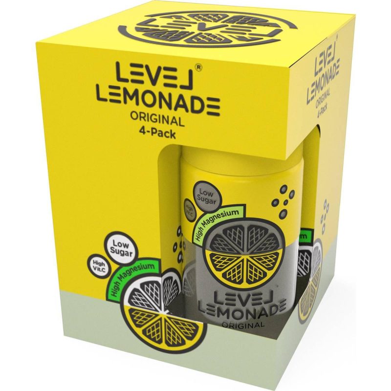 Level Lemonade Original Lemon Drink 300ml X 4 Pack