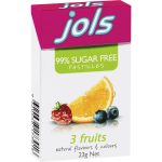 Jols Sugar Free Pastilles Three Fruits Gummies Box 23g X 6 Boxes