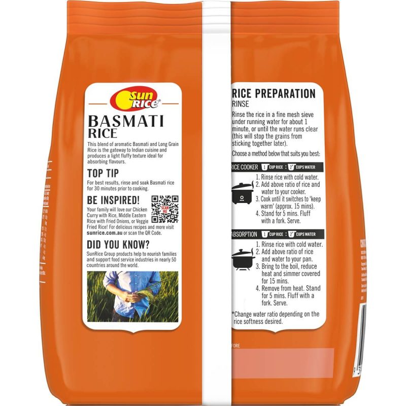 Sunrice Basmati Rice Pouch 1kg