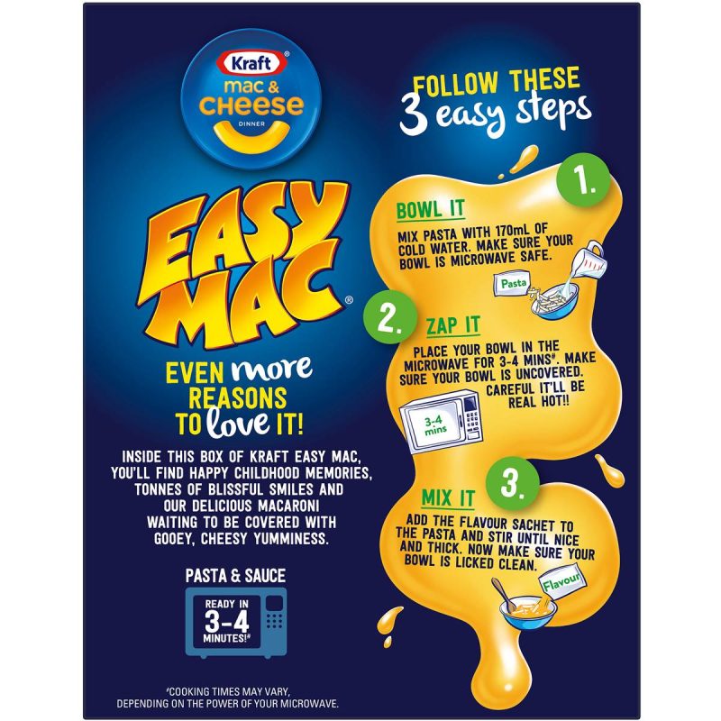 Kraft Easy Mac and Cheese Macaroni Pasta Cheesy Chicken Box 4 Pack 280g