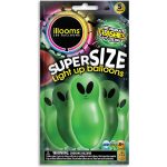 Illooms LED Light Up Glow Super Size Alien Party Balloons 5 Pack