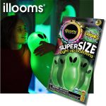 Illooms LED Light Up Glow Super Size Alien Party Balloons 5 Pack