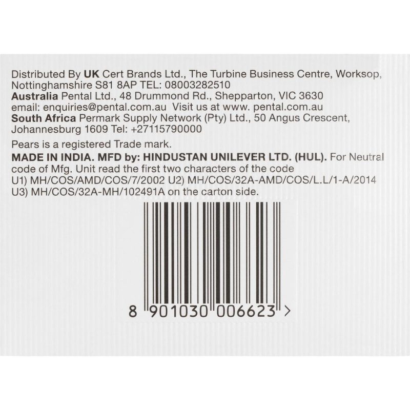 Pears Original Gentle Soap Bar 125g X 3 Bars