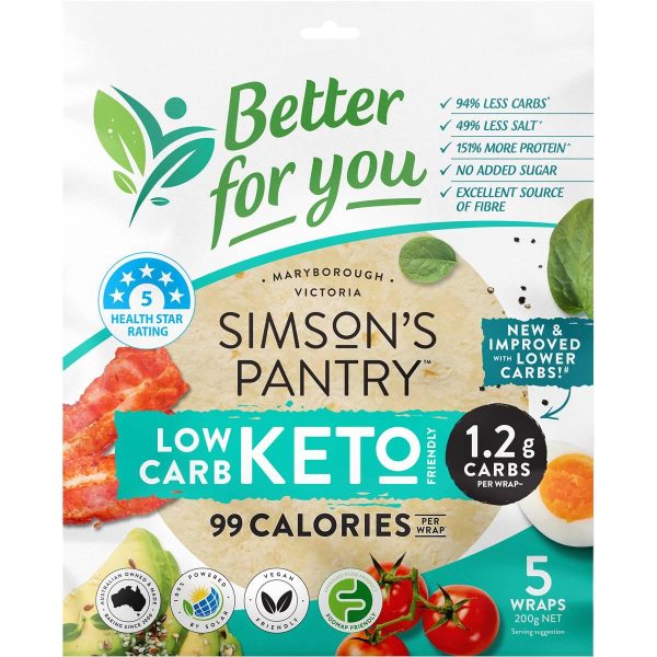 Simsons Pantry Low Carb Keto Wraps Pack
