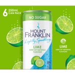 Mount Franklin Lightly Sparkling Water Lime Cans 250ml X 6 Pack
