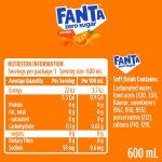 Fanta Orange Zero Sugar Soft Drink Bottle 600ml