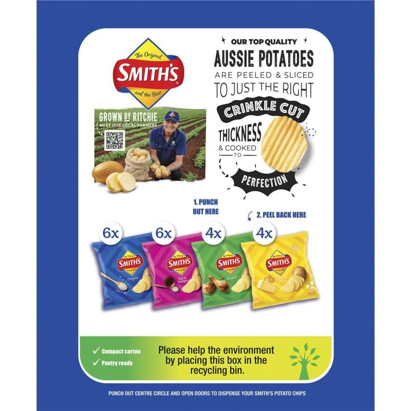 Smiths Potato Chips Original Favourites Multipack Variety 20 Pack