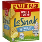 Uncle Tobys Le Snak Tasty Cheese Dip and Crackers 12 Pack