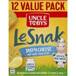 Uncle Tobys Le Snak Tasty Cheese Dip and Crackers 12 Pack
