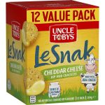 Uncle Tobys Le Snak Cheddar Cheese Dip and Crackers 12 Pack
