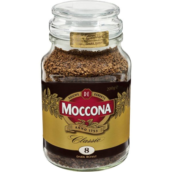 Moccona Classic Freeze Dried Dark Roast Instant Coffee Jar 200g