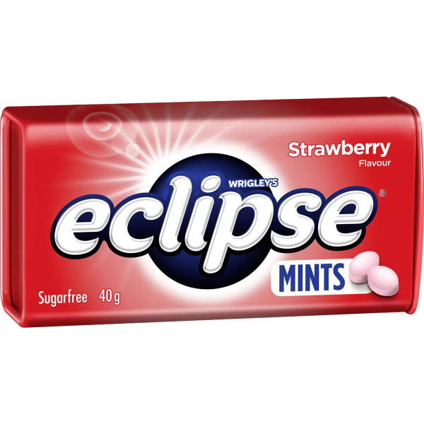 Wrigleys Eclipse Strawberry Mints Tin 40g X 12 Tins