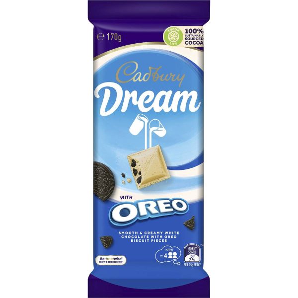 Cadbury Dream with Oreo White Chocolate Block 170g