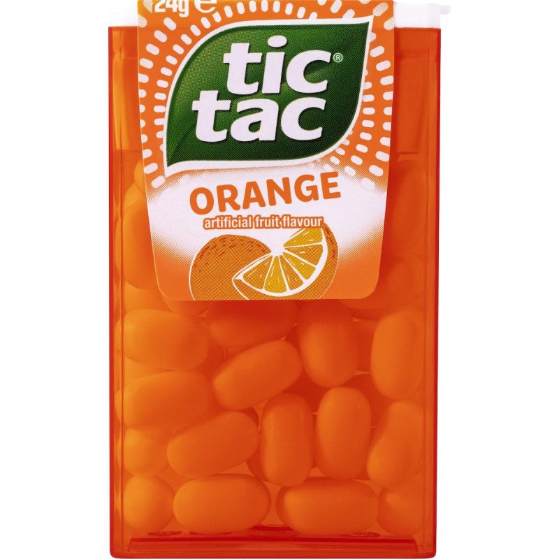 Tic Tac Orange Flavoured Mints 24g Pack X 6 Packs