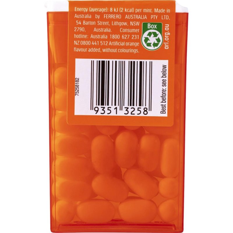 Tic Tac Orange Flavoured Mints 24g Pack X 6 Packs