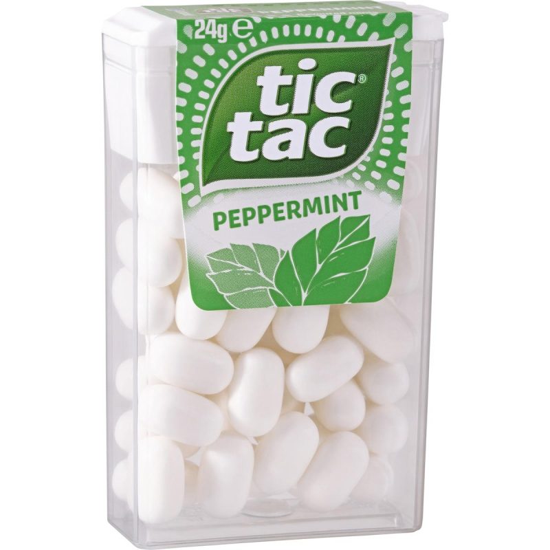 Tic Tac Peppermint Flavoured Mints 24g Pack X 6 Packs