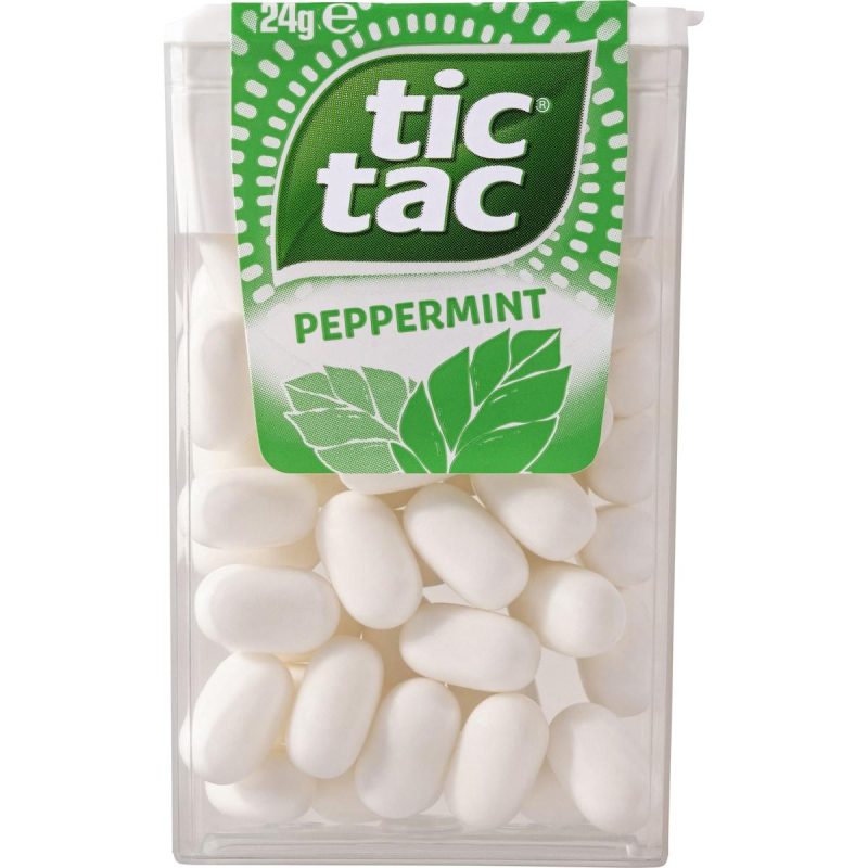 Tic Tac Peppermint Flavoured Mints 24g Pack X 6 Packs