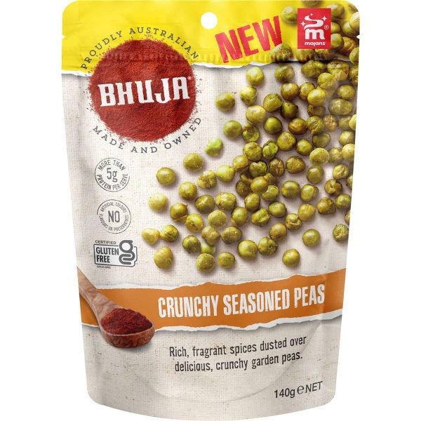 Majans Bhuja Crunchy Seasoned Peas Snack Bag 160g