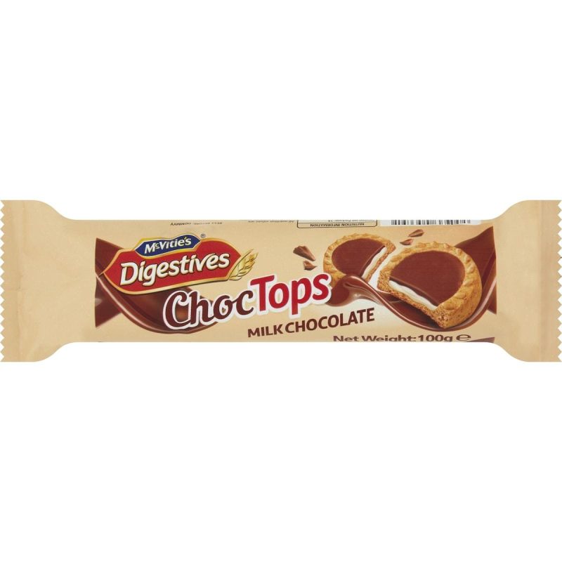 McVities Digestives Choc Tops Milk Chocolate Biscuits 100g