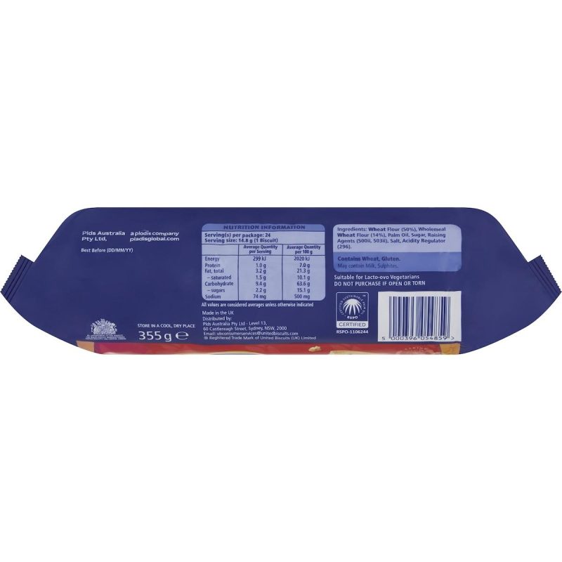 McVities Digestives Original Biscuits 355g