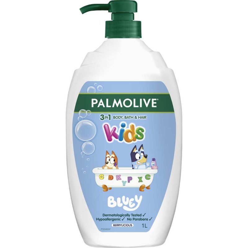 Palmolive Bluey Kids Shampoo Bath Body Wash 1L
